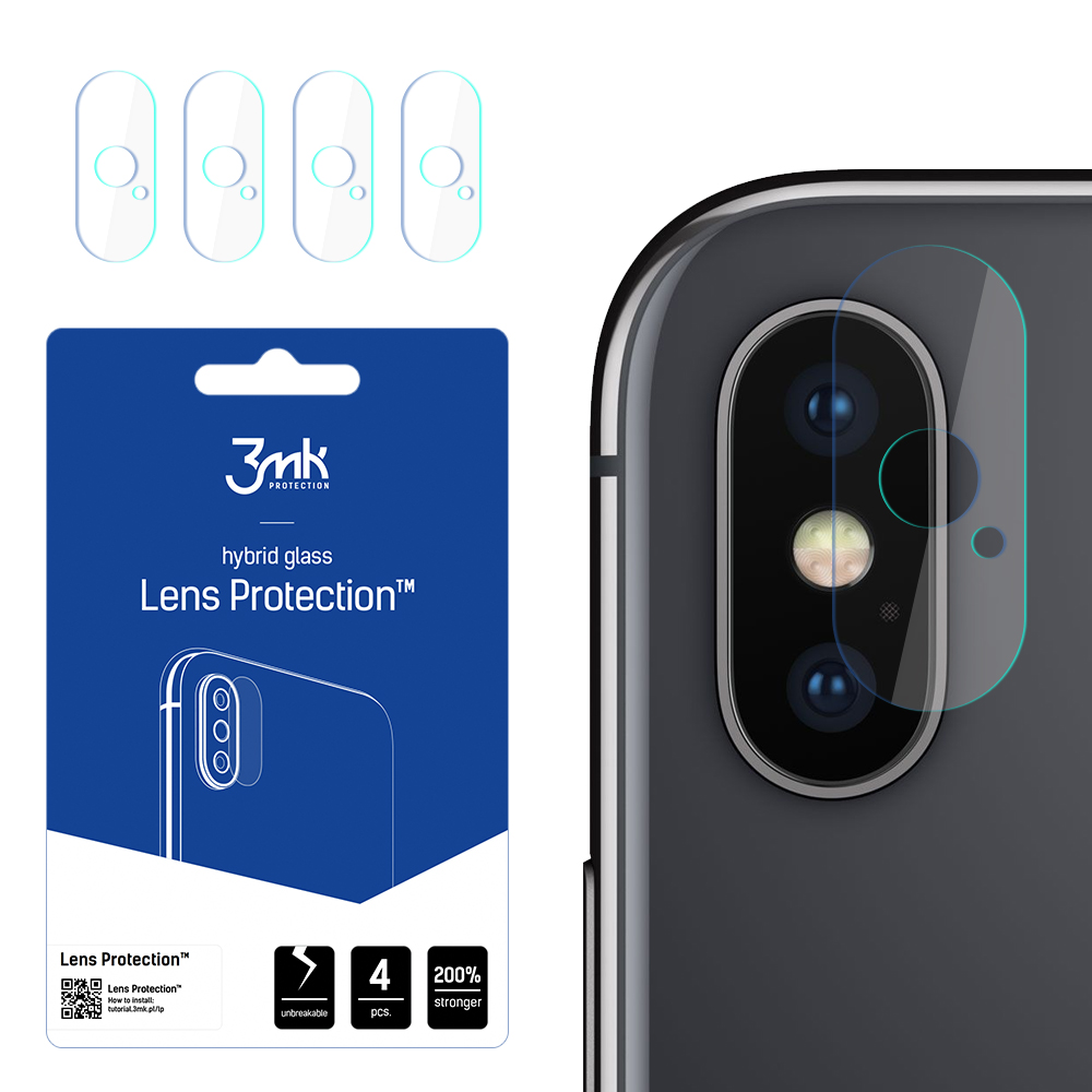 Apple iPhone X 5.8'' Защитное Стекло для Задней Камеры, 4 шт. | 3MK Lens Protection Back...
