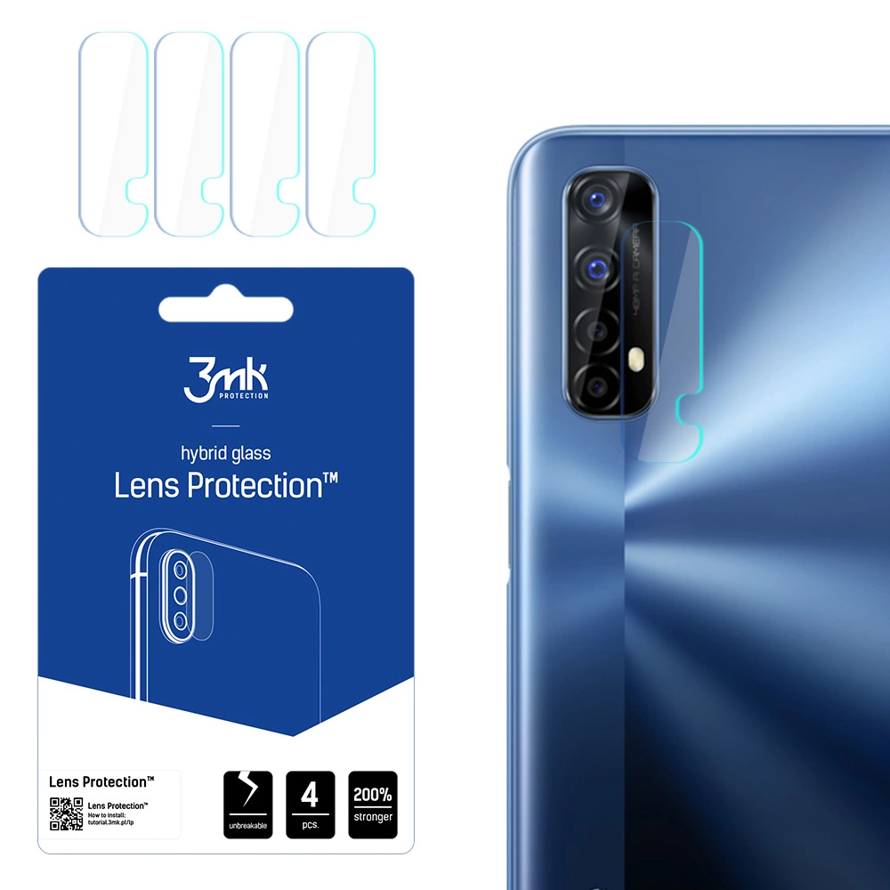 Realme 7 3MK Lens Protection Back Camera Tempered Glass Protector, 4 pcs.