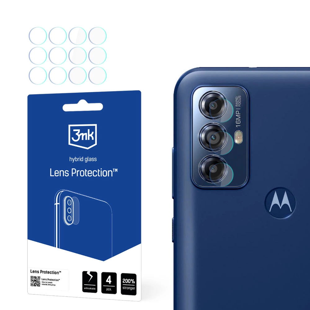Motorola Moto G Play 2023 3MK Lens Protection Back Camera Tempered Glass Protector, 4 pcs.