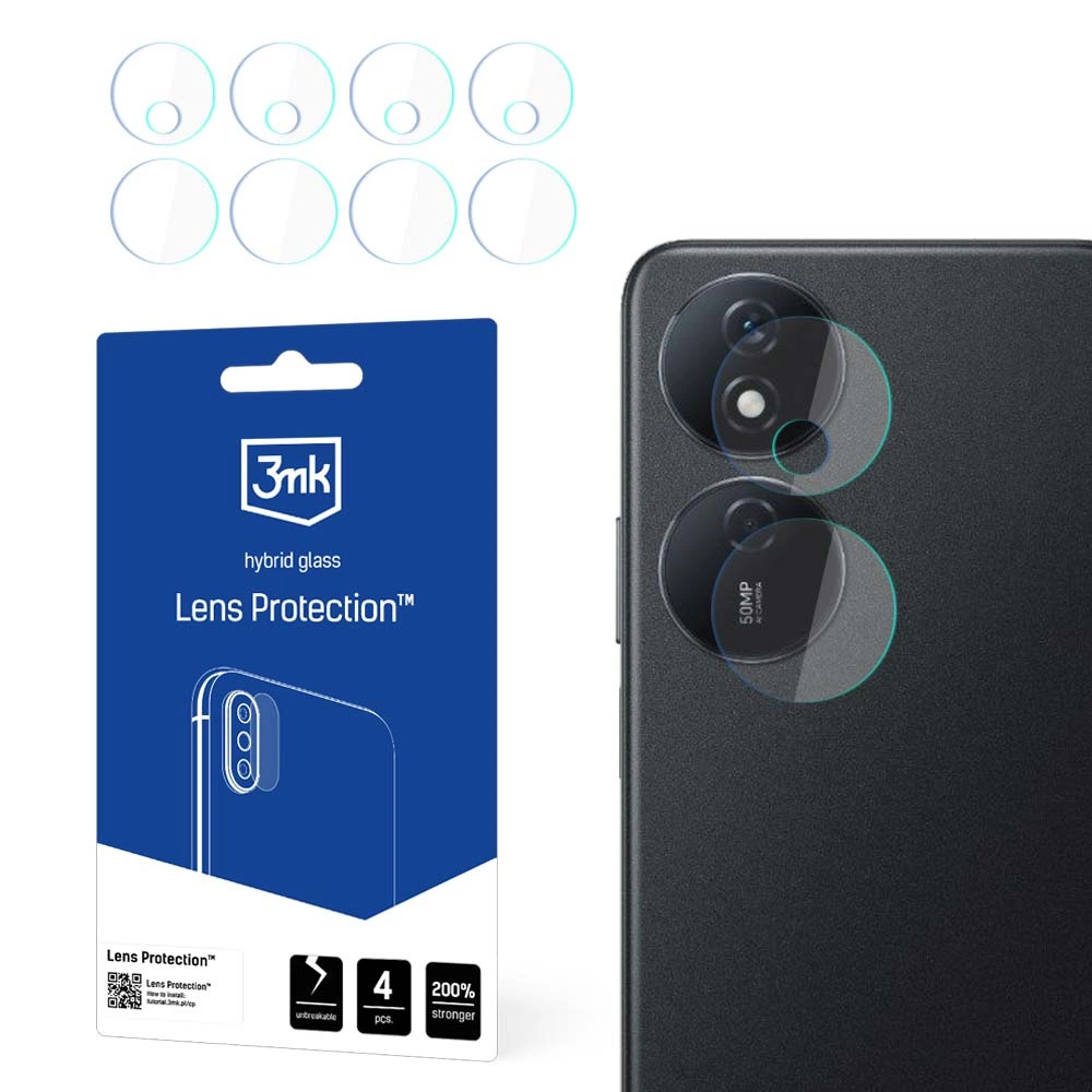 Honor Play 8T Защитное Стекло для Задней Камеры, 4 шт. | 3MK Lens Protection Back Camera...