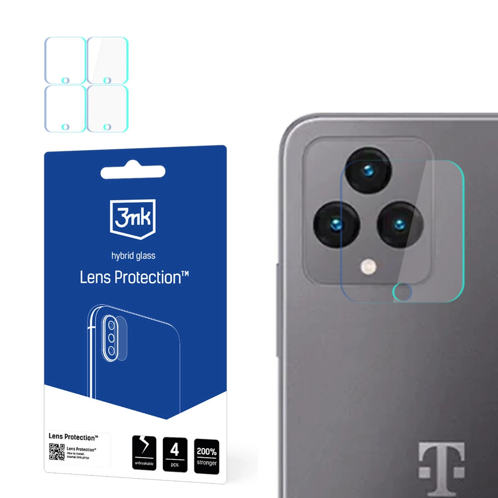 T-Mobile T Phone 5G 2023 3MK Lens Protection Back Camera Tempered Glass Protector, 4 pcs.