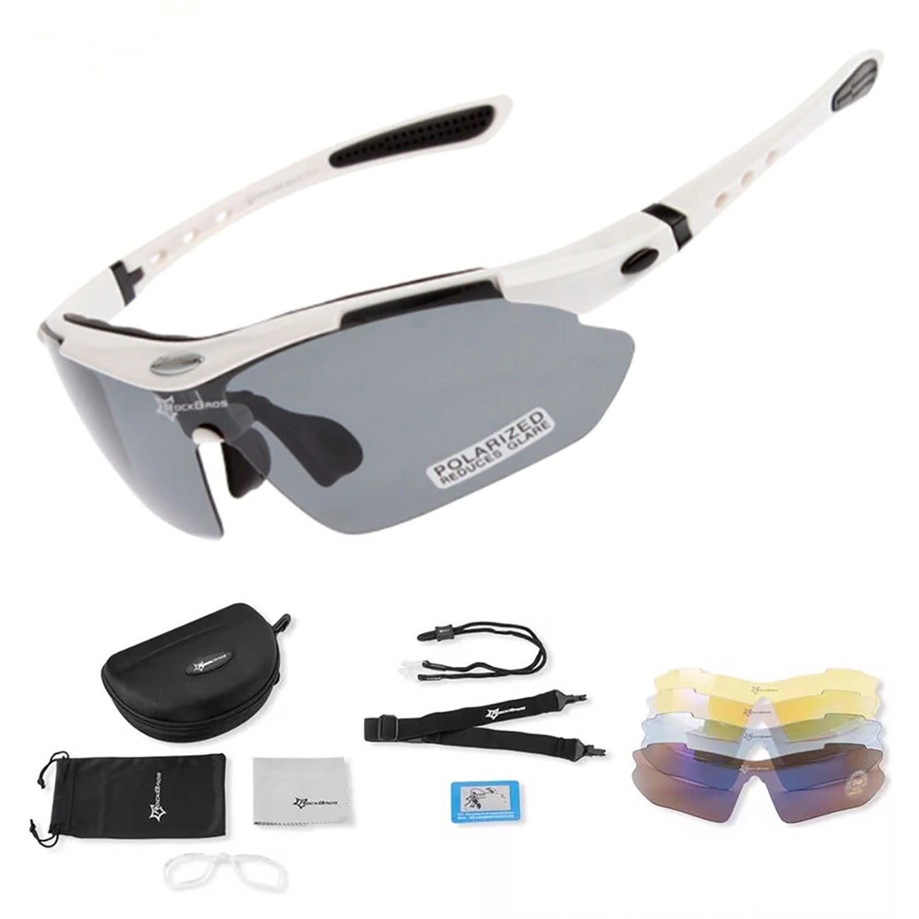 Rockbros 10002 polarizācijas velosipēdu brilles - baltas | polarizing cycling glasses white