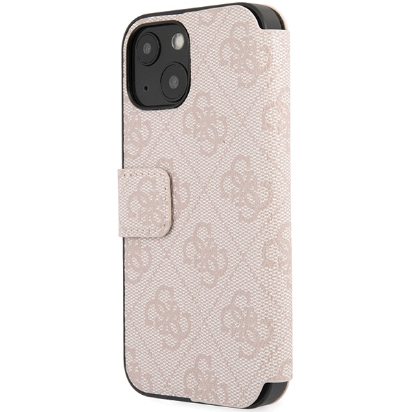 Guess 4G Big Metal Logo atverams vāciņš iPhone 15 / 14 / 13, Rozā