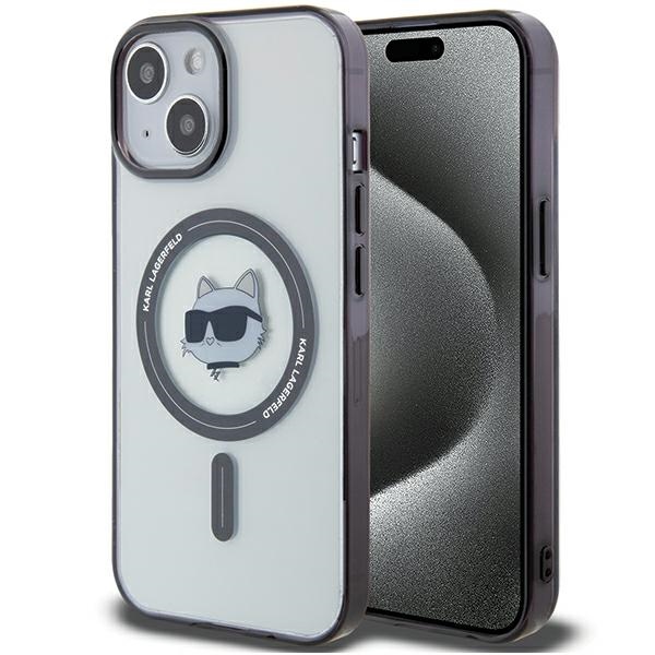 Karl Lagerfeld iPhone 15 vāciņš IML Choupette`s Head MagSafe, caurspīdīgs