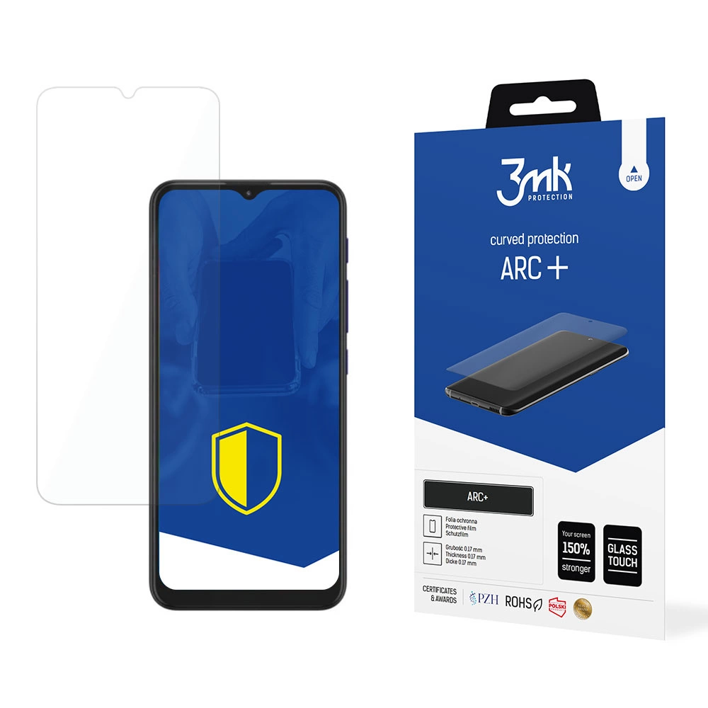 Motorola Moto E7 Power Защитная Пленка на Экран | 3MK ARC+ Protective Film Rounded Fullscreen...