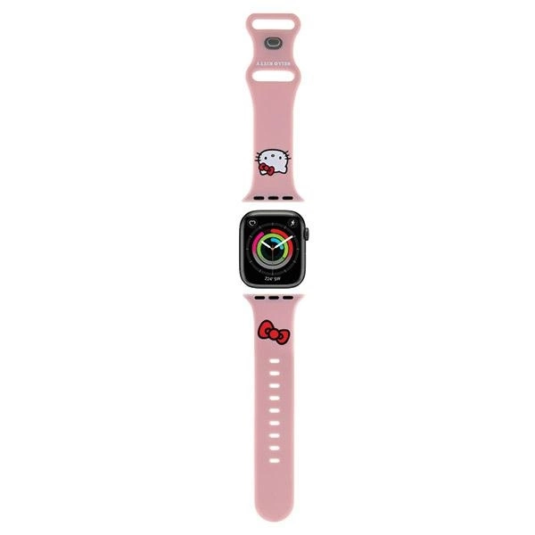 Ремешок Hello Kitty для Apple Watch 38 / 40 / 41 mm Silicone Kitty Head, розовый