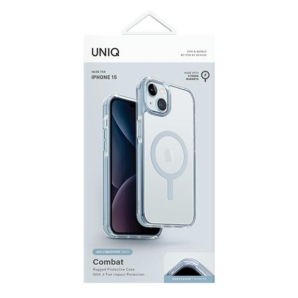 Uniq Combat Magclick uzlādes futrālis iPhone 15 / 14 13 - gaiši zils | Charging case for light blue