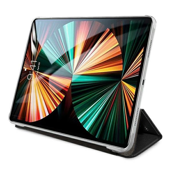 Karl Lagerfeld iPad Pro 12.9\" (2021) Saffiano Ikonic Karl Wallet Case, Black