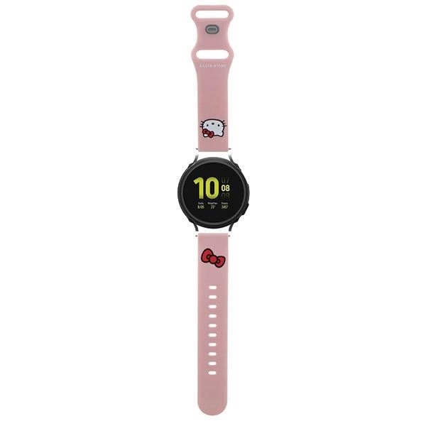 Ремешок Hello Kitty Silicone Kitty Head для смарт-часов 20мм, розовый