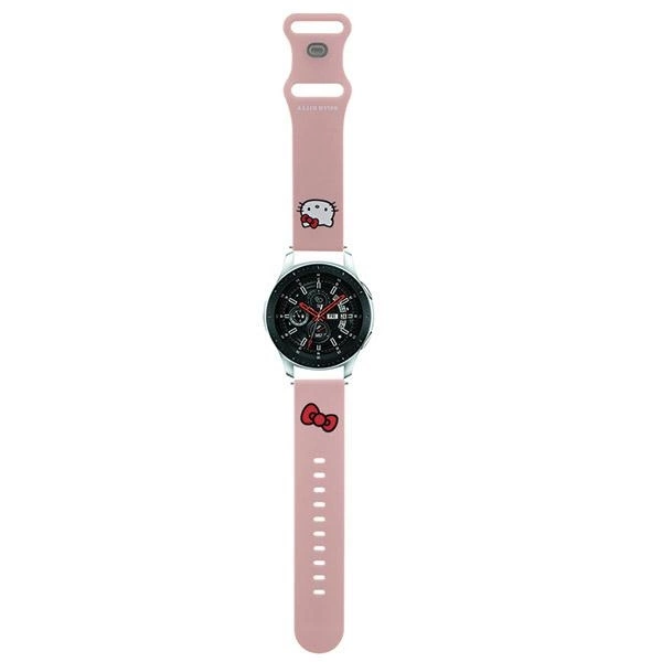 Hello Kitty universāla viedpulksteņa siksniņa Silicone Kitty Head (22mm), rozā