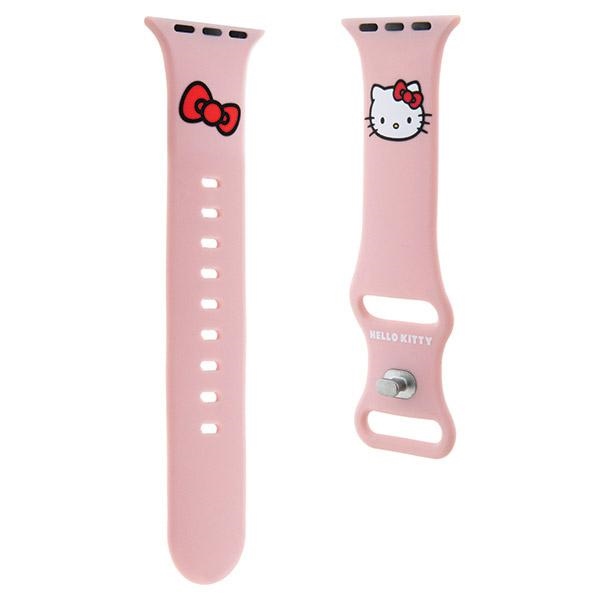 Hello Kitty Apple Watch 42/44/45/49mm Strap Silicone Kitty Head, Pink