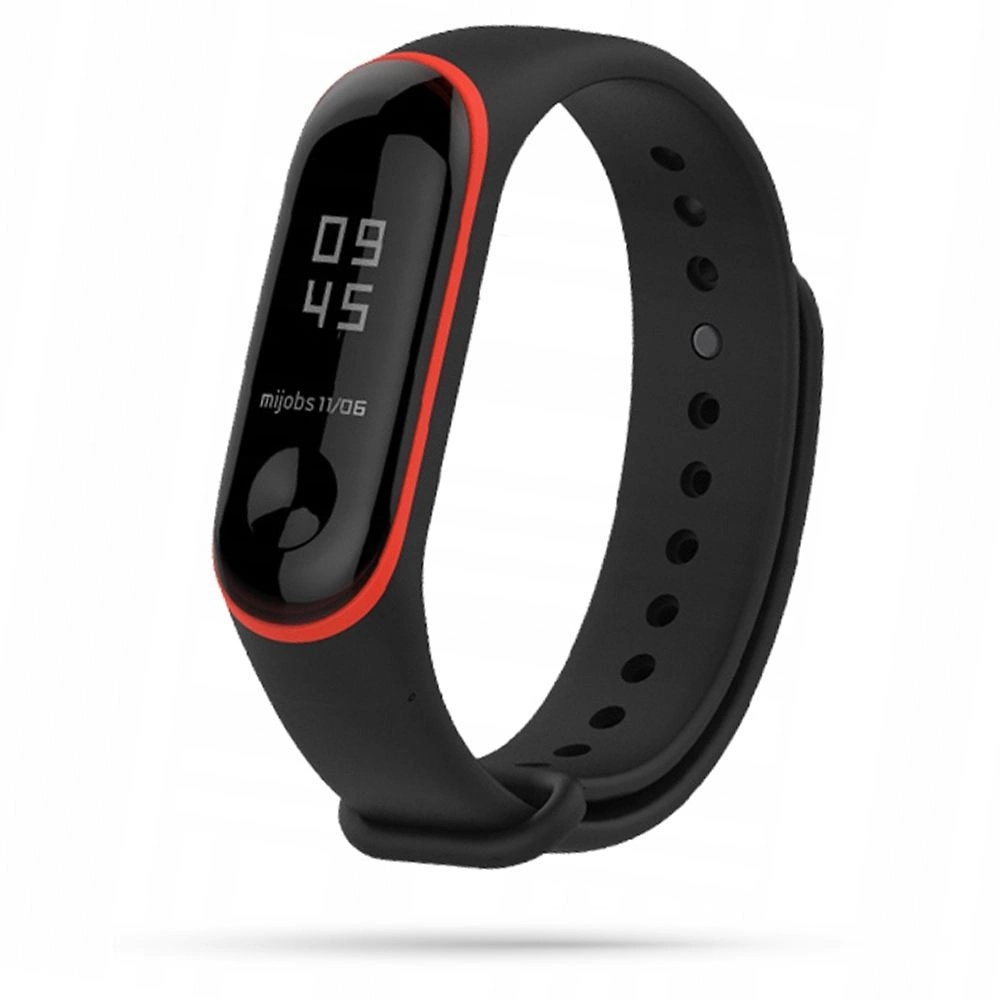 Чехол Tech-Protect Smooth для Xiaomi Mi Band 3/4 - черный и красный