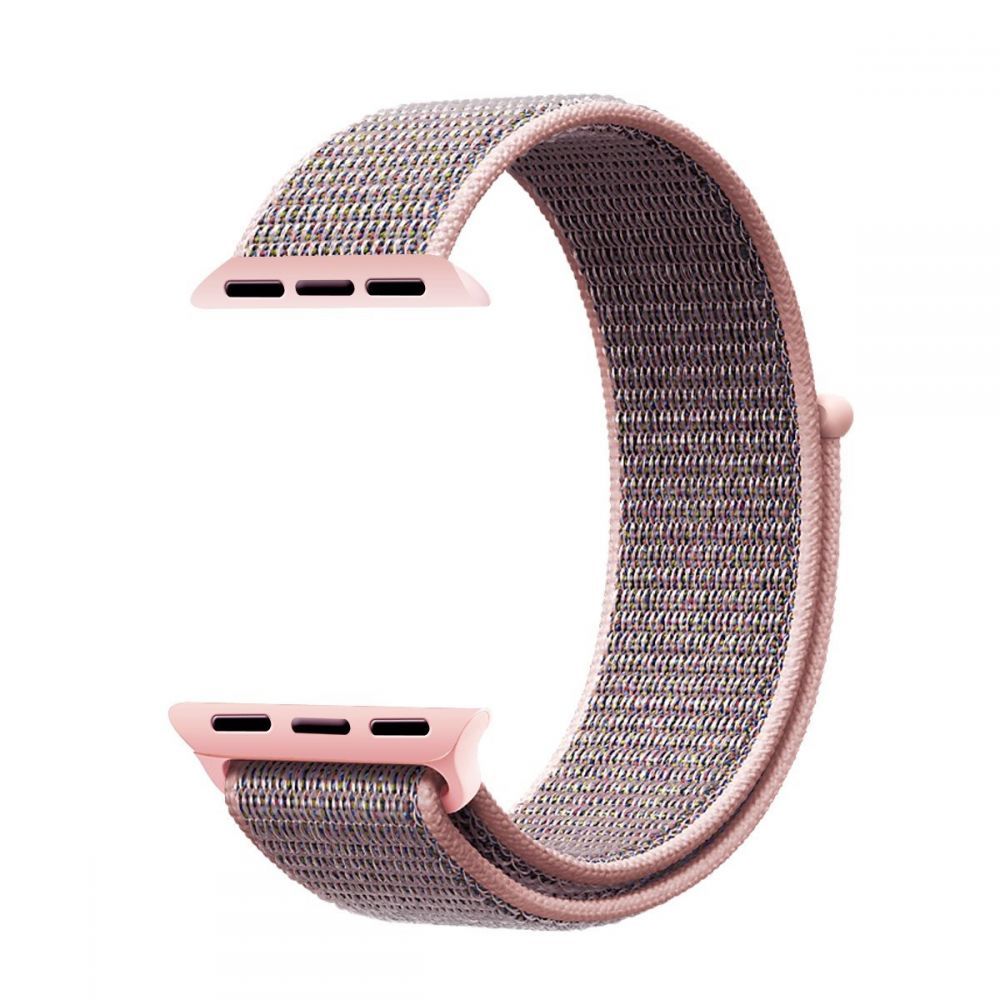Tech-Protect Nylon Strap for Apple Watch 4 / 5 / 6 / 7 / 8 / 9 / SE (38/40/41 mm), Pink