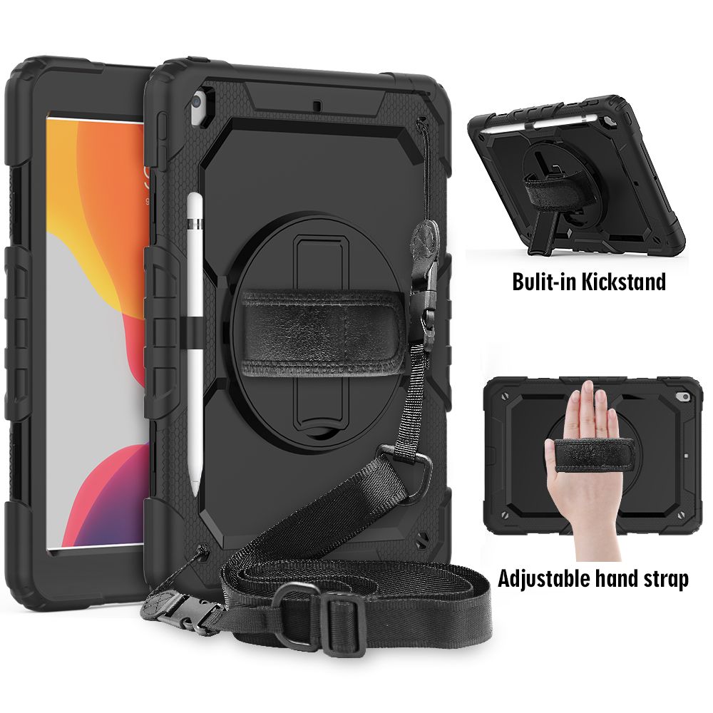 Apple iPad 10.2\" 2019 / 2020 / 2021 Tech-Protect Solid360 Cover Case, Black | Чехол Книжка для...