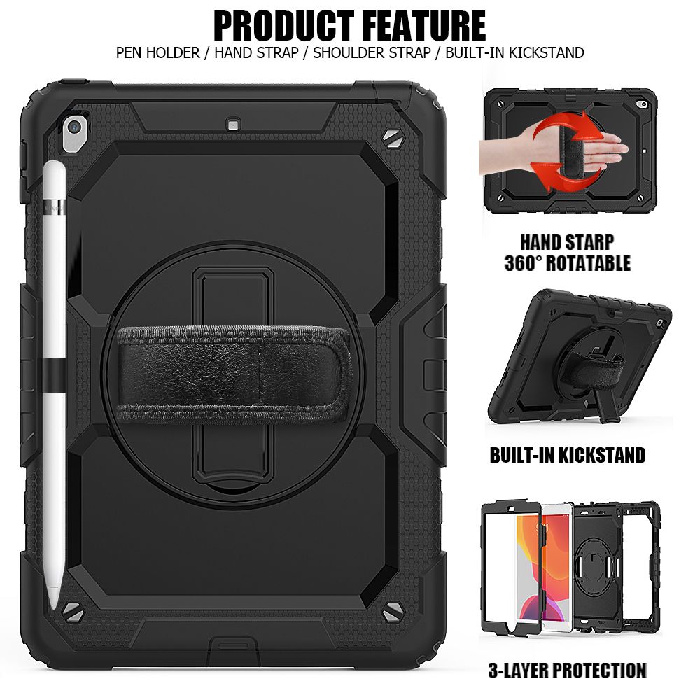 Apple iPad 10.2\" 2019 / 2020 / 2021 Tech-Protect Solid360 Cover Case, Black | Чехол Книжка для...