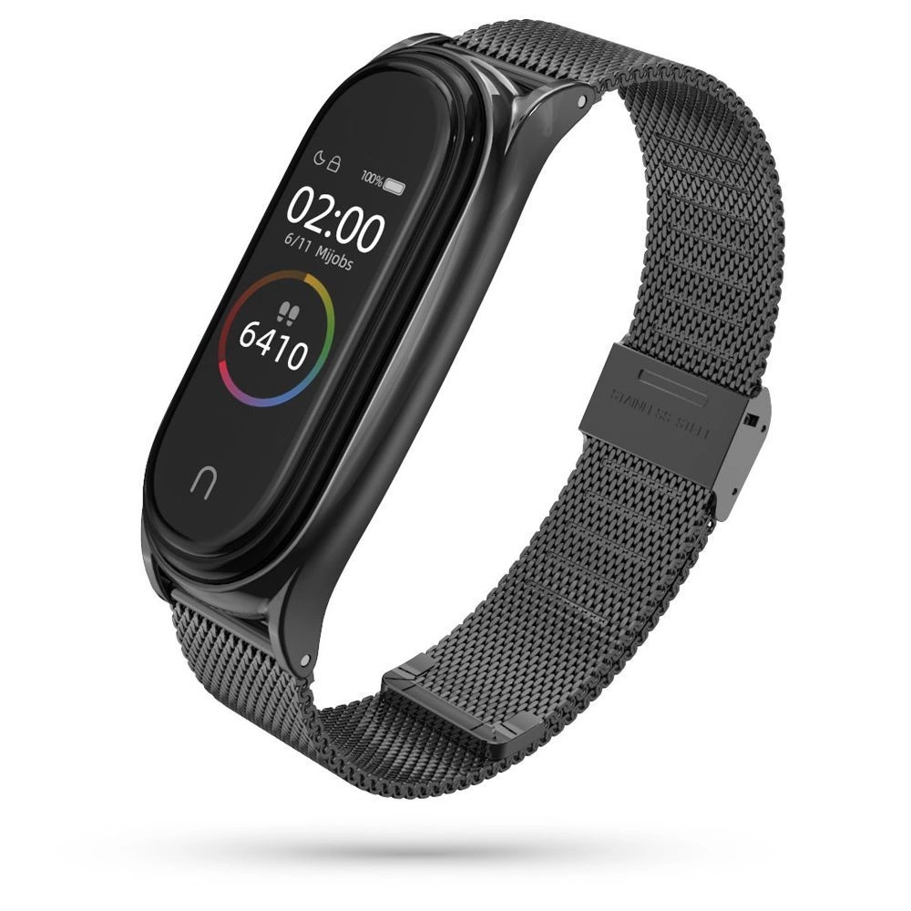 Tech-Protect MilaneseBand siksniņa Xiaomi Mi Smart Band 5 / 6 NFC - melna | strap for black