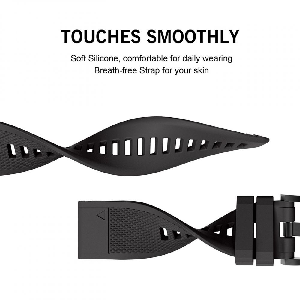 Tech-Protect siksniņa Garmin Fenix 3 / 5X / 6X / 7X, Smooth Strap, melna