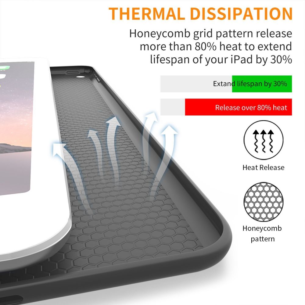 Apple iPad 9.7\" (2017 / 2018) A1822 A1893 Trifold Tech-Protect SmartCase Protective Cover Case, Black | Чехол...