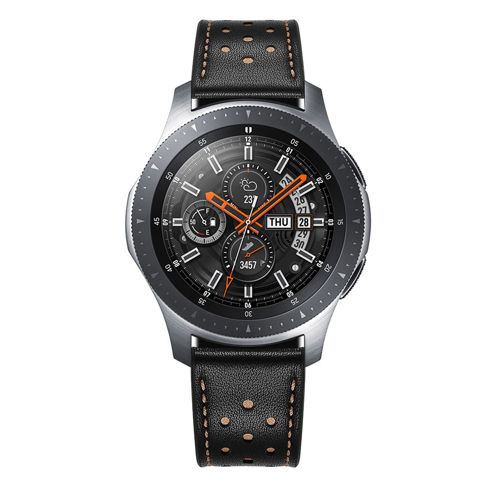 Tech-Protect Ādas siksniņa Samsung Galaxy Watch 46mm - melna | Leather strap for black