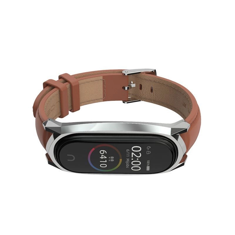 Tech-Protect Herms strap for Xiaomi Mi Smart Band 5 / 6 / 6 NFC - brown