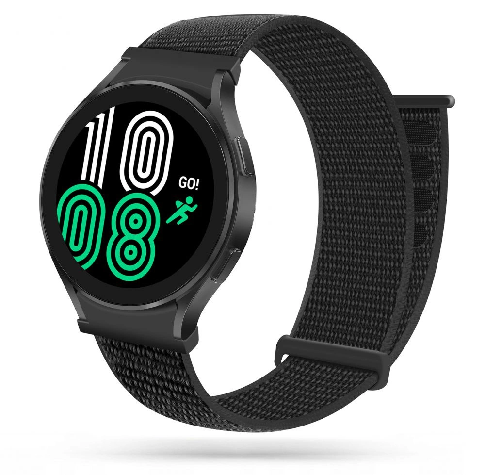 Tech-Protect Nylon Strap for Samsung Galaxy Watch 4/5/5 Pro/6/7/FE - Black