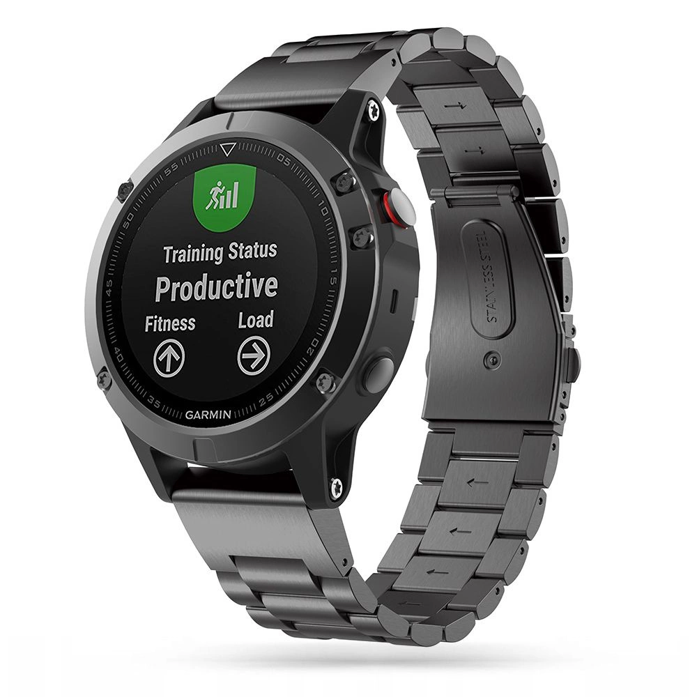 Tech-Protect nerūsējošā aproce Garmin Fenix 3 / 5X 3HR Plus 6X Pro 7X - melna | Stainless Bracelet for 3 Black