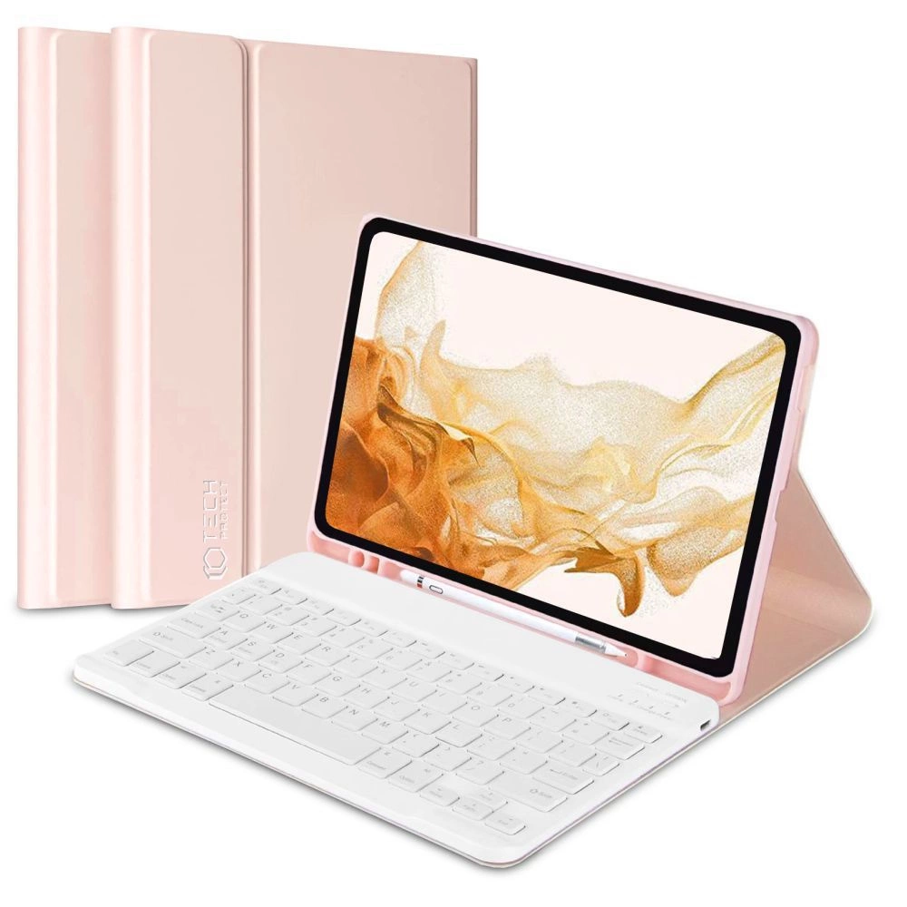 Samsung Galaxy Tab A8 10.5 (2021) (2022) (SM-X200/X205) Tech-Protect SC Pen Case Cover with Bluetooth Keyboard, Pink |...