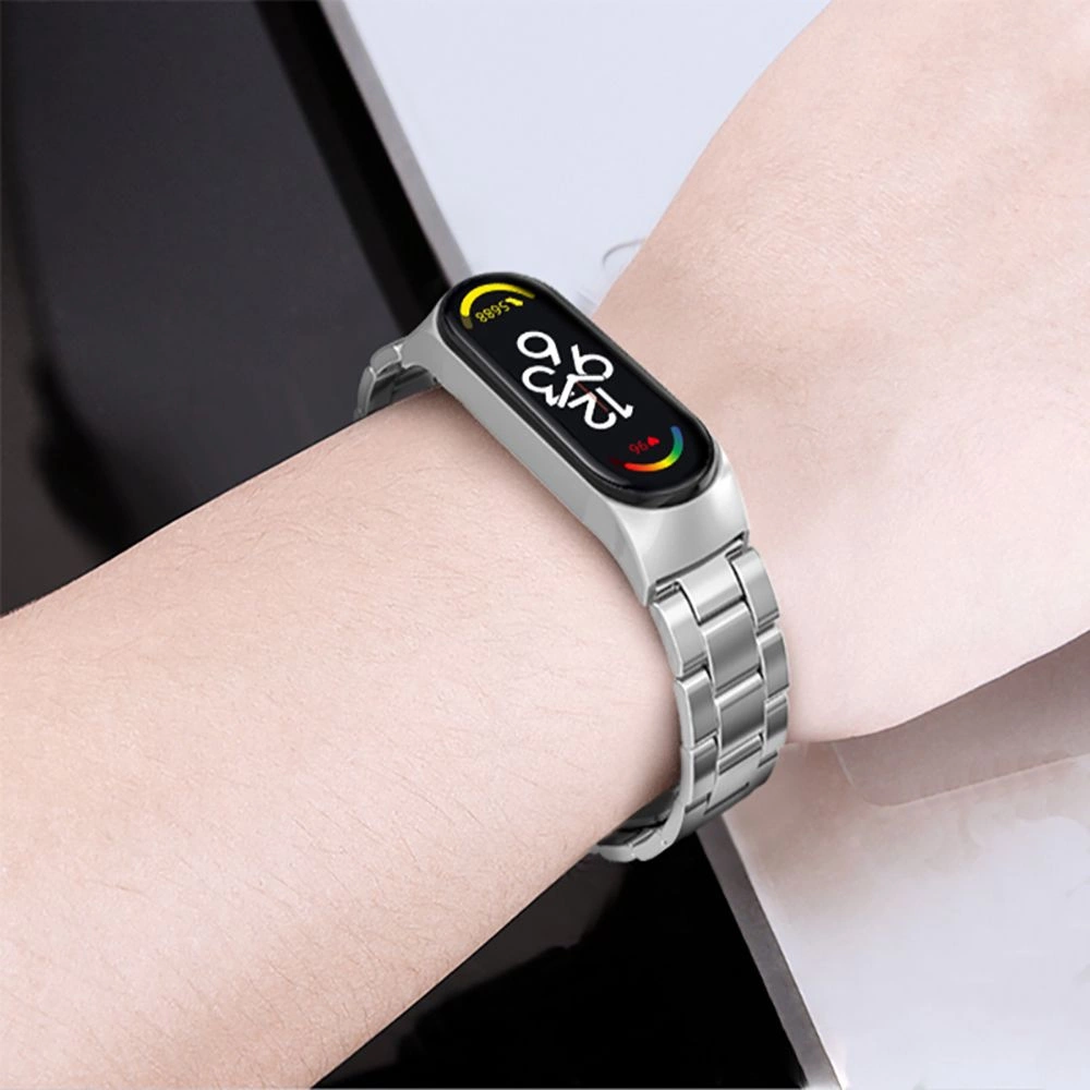 Нержавеющий браслет Tech-Protect для Xiaomi Mi Smart Band 7 / NFC - черный