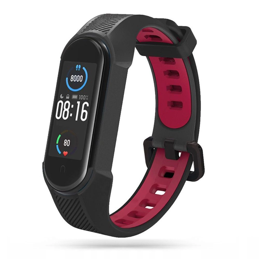 Tech-Protect Armor strap for Xiaomi Mi Smart Band 5 / 6 / 7 / NFC - black and red