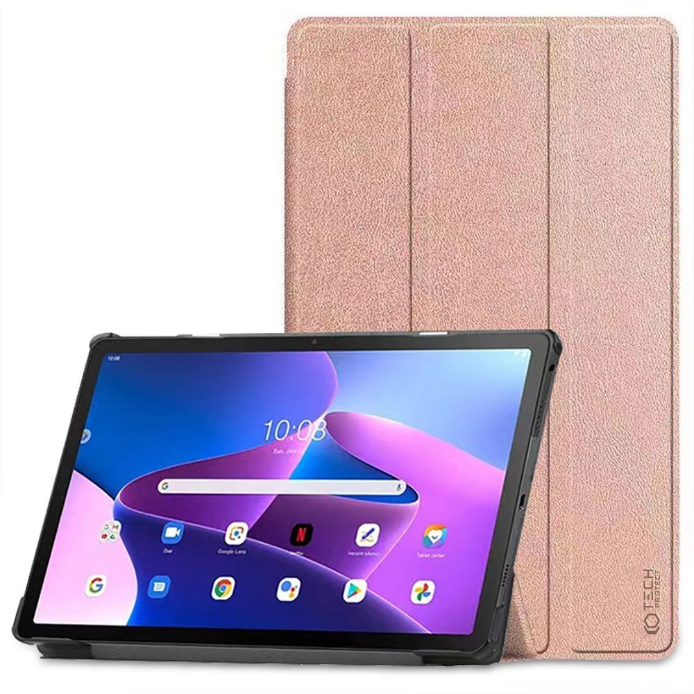 Lenovo Tab M10 Plus (3rd Gen) 10.6\" (TB125FU, TB128FU) Trifold Tech-Protect SmartCase Protective Cover Case, Pink |...