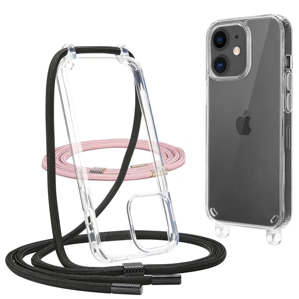 Apple iPhone 11 6.1'' Tech-Protect FlexAir Chain Cover Case, Black and Pink | Чехол Кабура для...