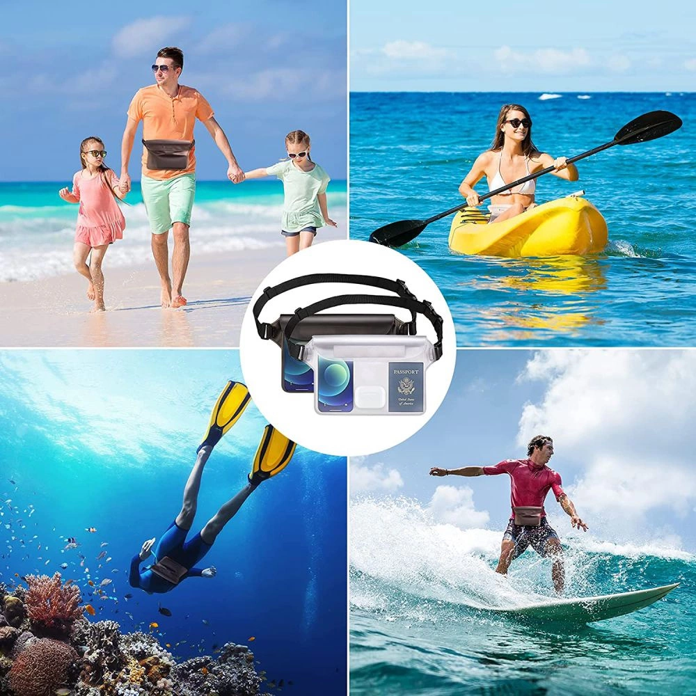 Tech-Protect ūdensnecaurlaidīgs maciņš ūdensnecaurlaidīgai gurnu somai IPX8 - pelēks | Waterproof Pouch hip bag...