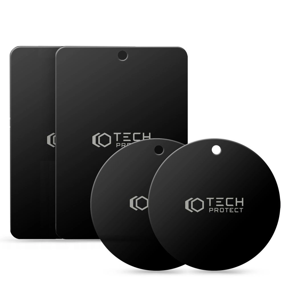Tech-Protect MetalPlate Magnetic Plates for Car Holders, Black (4 pcs.)