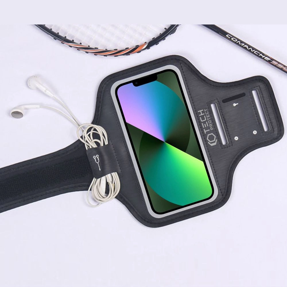 Tech-Protect M2 sporta josta universāla viedtālruņiem līdz 6,8" ar kabatām - melna | Armband sports universal...