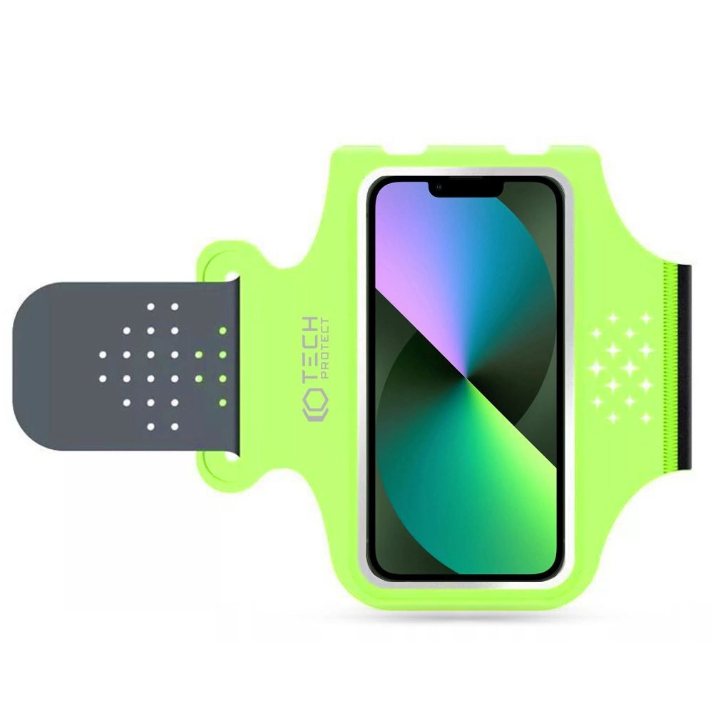 Tech-Protect M1 sporta josta universāla viedtālruņiem līdz 6,8\" - zaļa | Armband sports universal for smartphones...