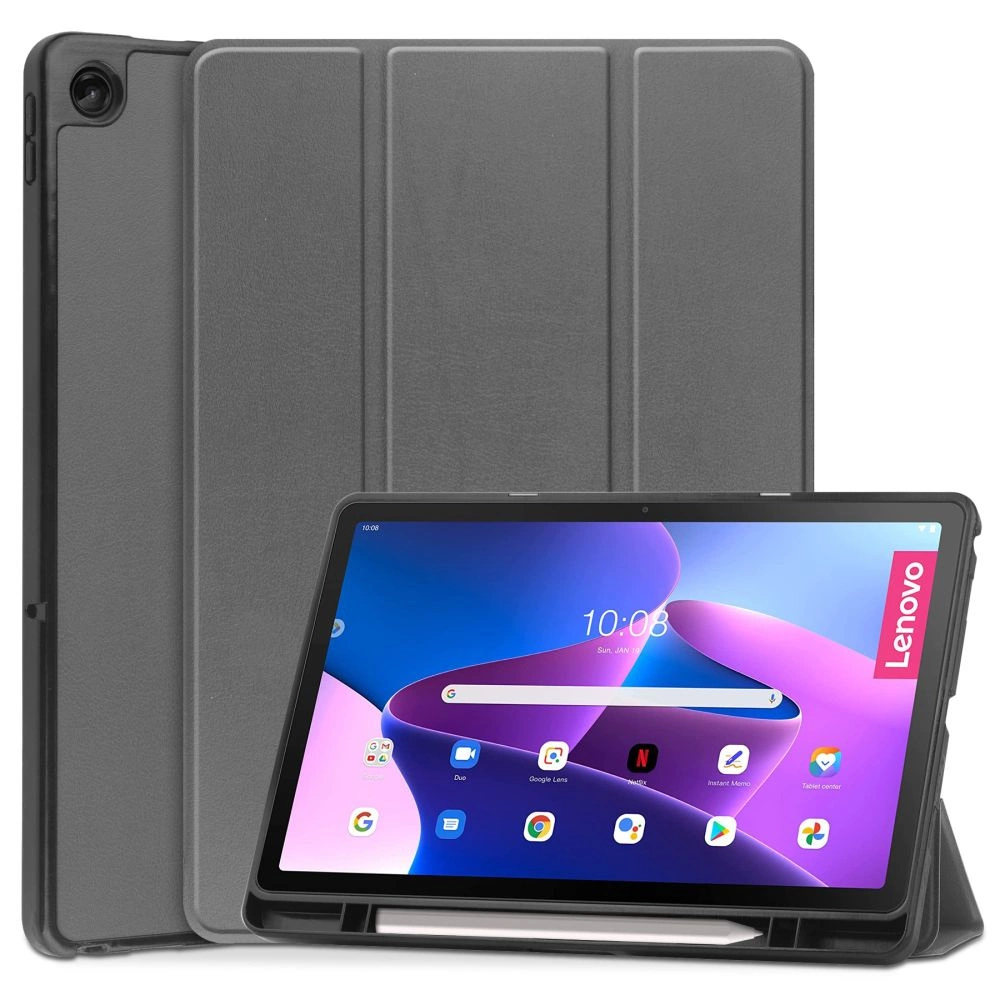Lenovo Tab M10 Plus (3rd Gen) 10.6" (TB125FU, TB128FU) Tech-Protect SC Pen Protective Cover Case, Gray | Чехол...