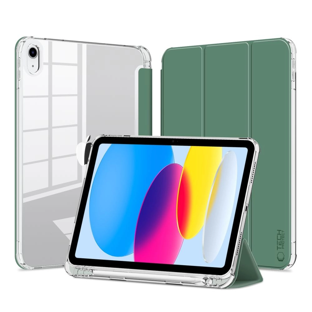 Apple iPad (2022) 10.9" (A2757 A2696) 10 gen. Tech-Protect SC Pen Hybrid Cover Case, Green | Planšetes Vāciņš...