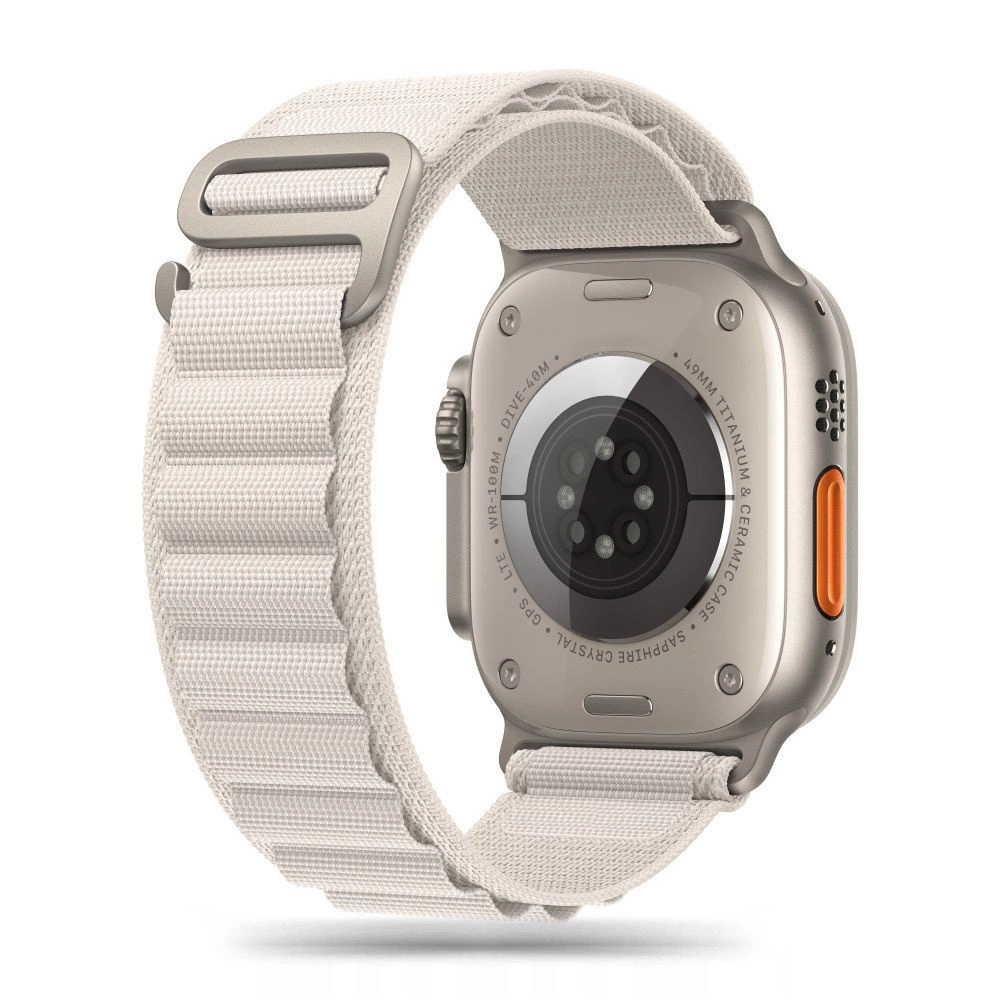 Tech-Protect neilona Pro siksniņa Apple Watch 4 / 5 6 7 8 9 SE Ultra 1 2 (42/44/45/49 mm) - Bēšs | Nylon Strap for...