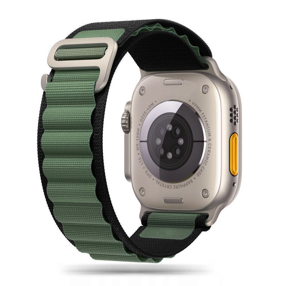 Tech-Protect neilona Pro siksniņa Apple Watch 4/5/6/7/8/9/SE/Ultra 1/2 (42/44/45/49 mm) - Melnā/zaļā krāsā |...