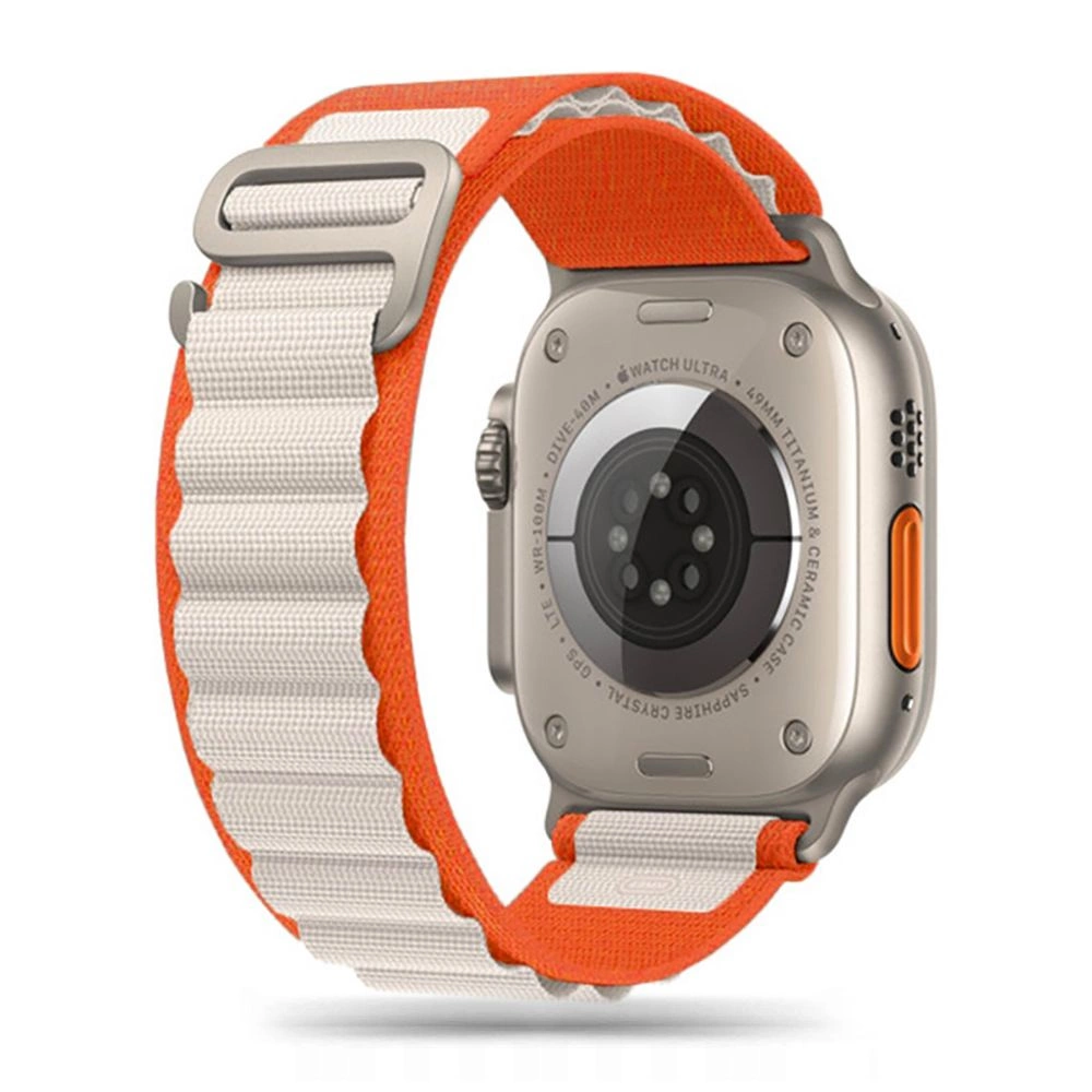 Tech-Protect neilona Pro siksniņa Apple Watch 4 / 5 6 7 8 9 SE Ultra 1 2 (42/44/45/49 mm) - Oranži bēšs | Nylon...