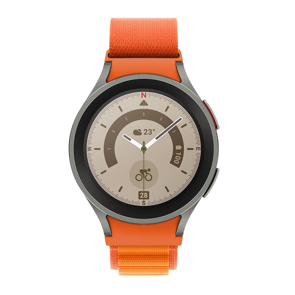 Tech-Protect neilona Pro siksniņa Samsung Galaxy Watch 4/5/5 Pro/6/7/FE - oranža | Nylon Strap for Orange