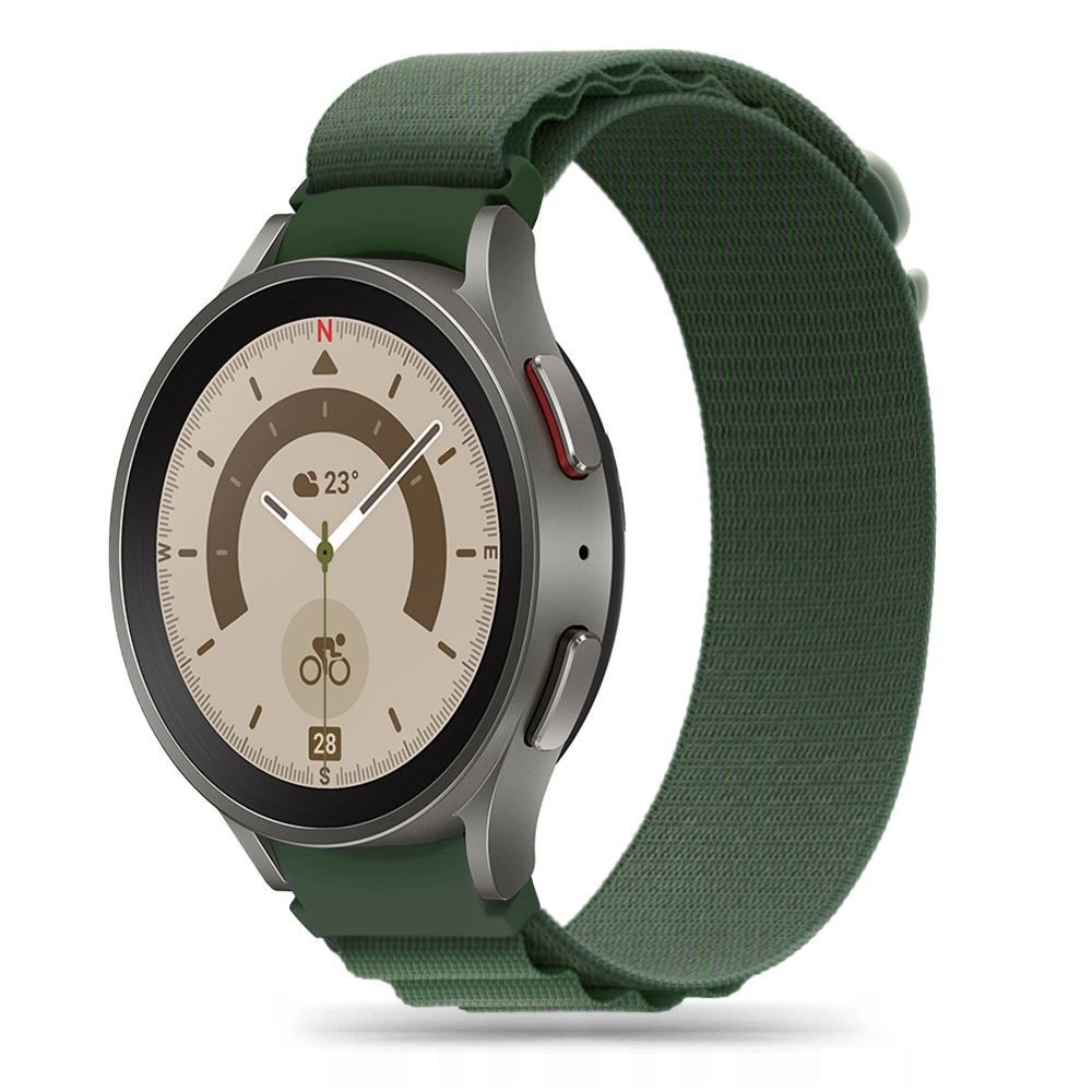 Tech-Protect Nylon Pro Strap for Samsung Galaxy Watch 4/5/5 Pro/6/7/FE - Dark Green