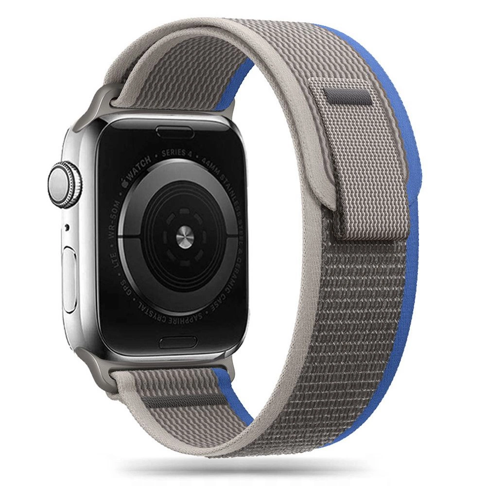 Tech-Protect Nylon Strap for Apple Watch 4/5/6/7/8/9/SE/Ultra 1/2 (42/44/45/49 mm) - Gray Blue