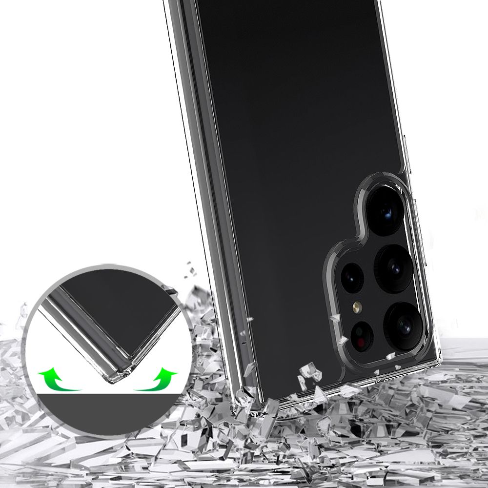 Samsung Galaxy S23 Ultra (SM-S918) Tech-Protect FlexAir Hybrid Cover Case, Transparent | Telefona Maciņš Vāciņš...