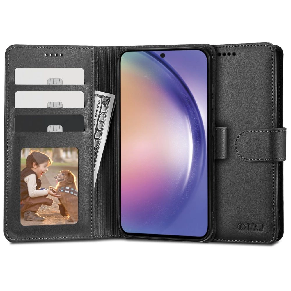 Samsung Galaxy A54 (SM-A546) Tech-Protect Wallet Book Case Cover, Black | Чехол для Телефона...