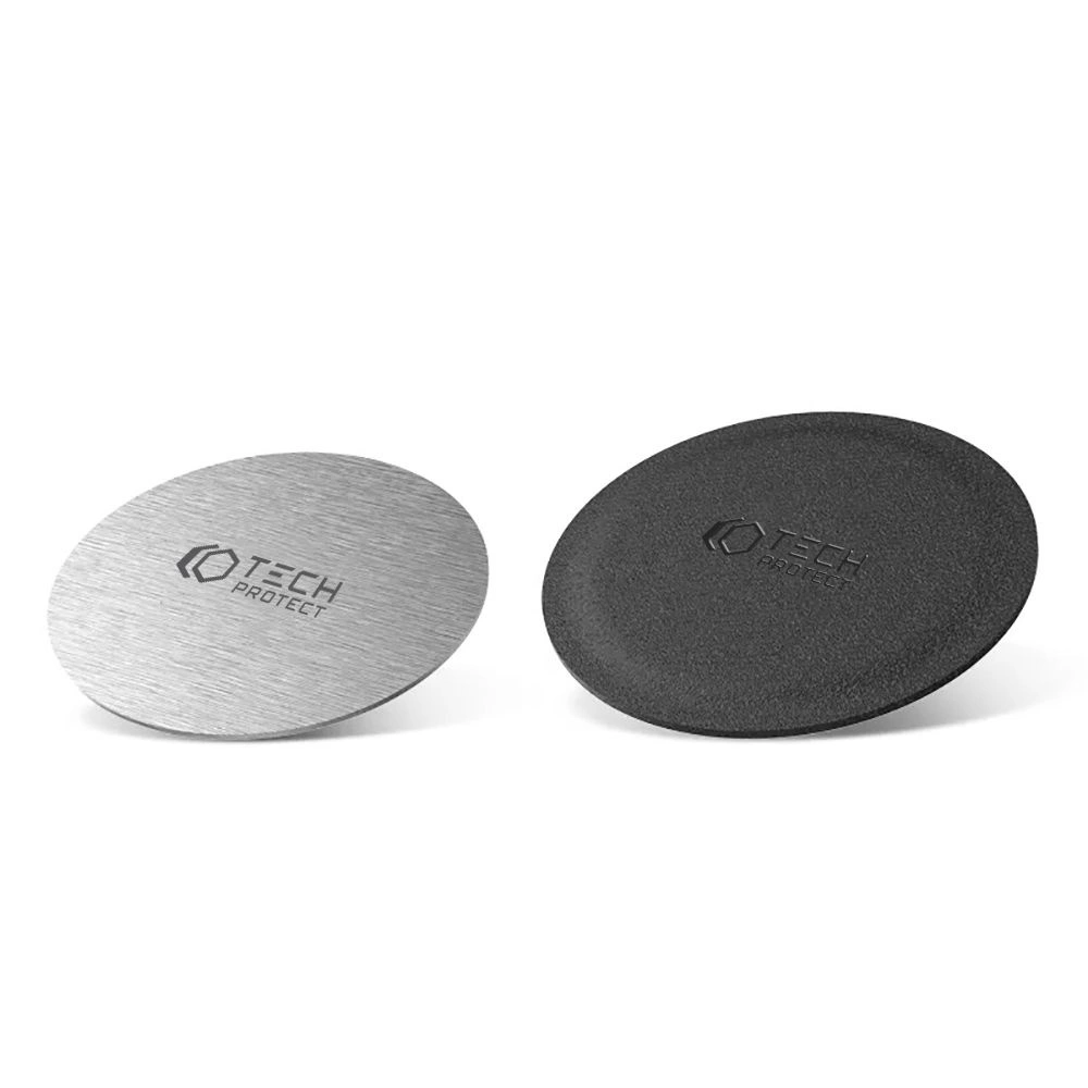 Tech-Protect MetalPlate magnētiskās plāksnes automašīnas turētājiem - melnas un sudraba (2 gab.) | magnetic...