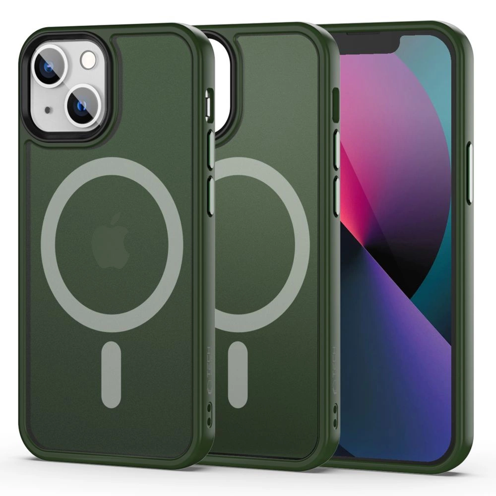 Apple iPhone 13 mini 5.4'' Tech-Protect MagMat MagSafe Case Cover, Matte Green