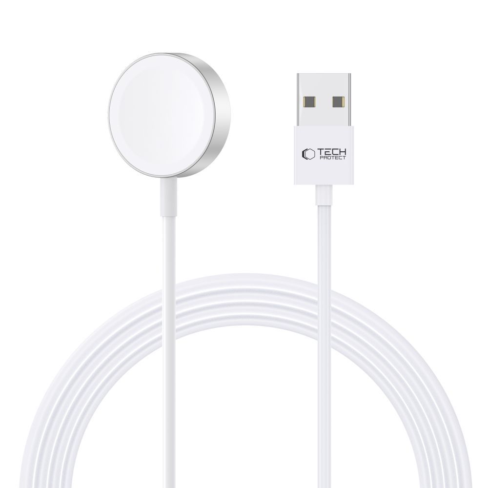 Tech-Protect UltraBoost Magnetic Inductive Charger for Apple Watch, USB-A, 1.2m, White