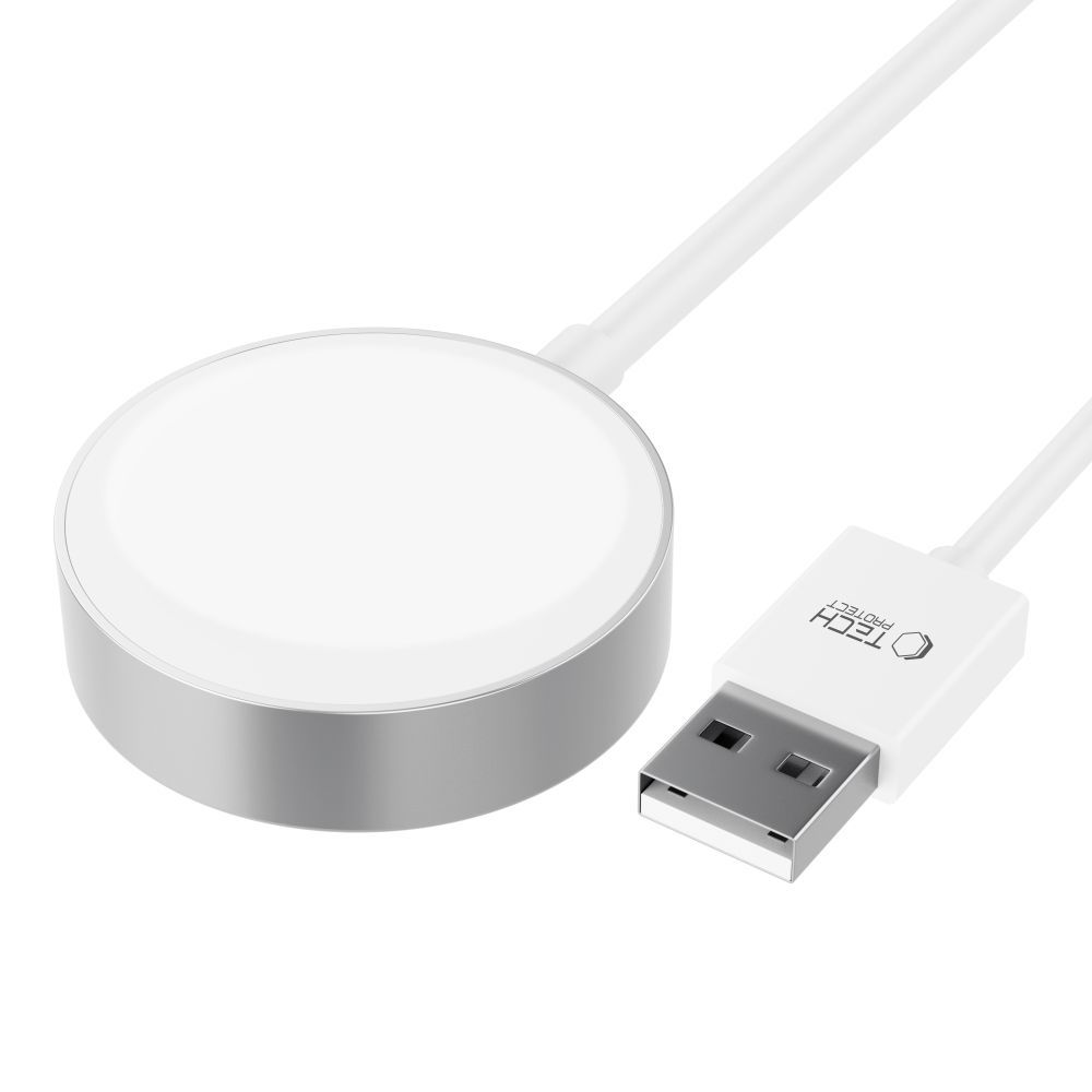 Tech-Protect UltraBoost Magnetic Inductive Charger for Apple Watch, USB-A, 1.2m, White
