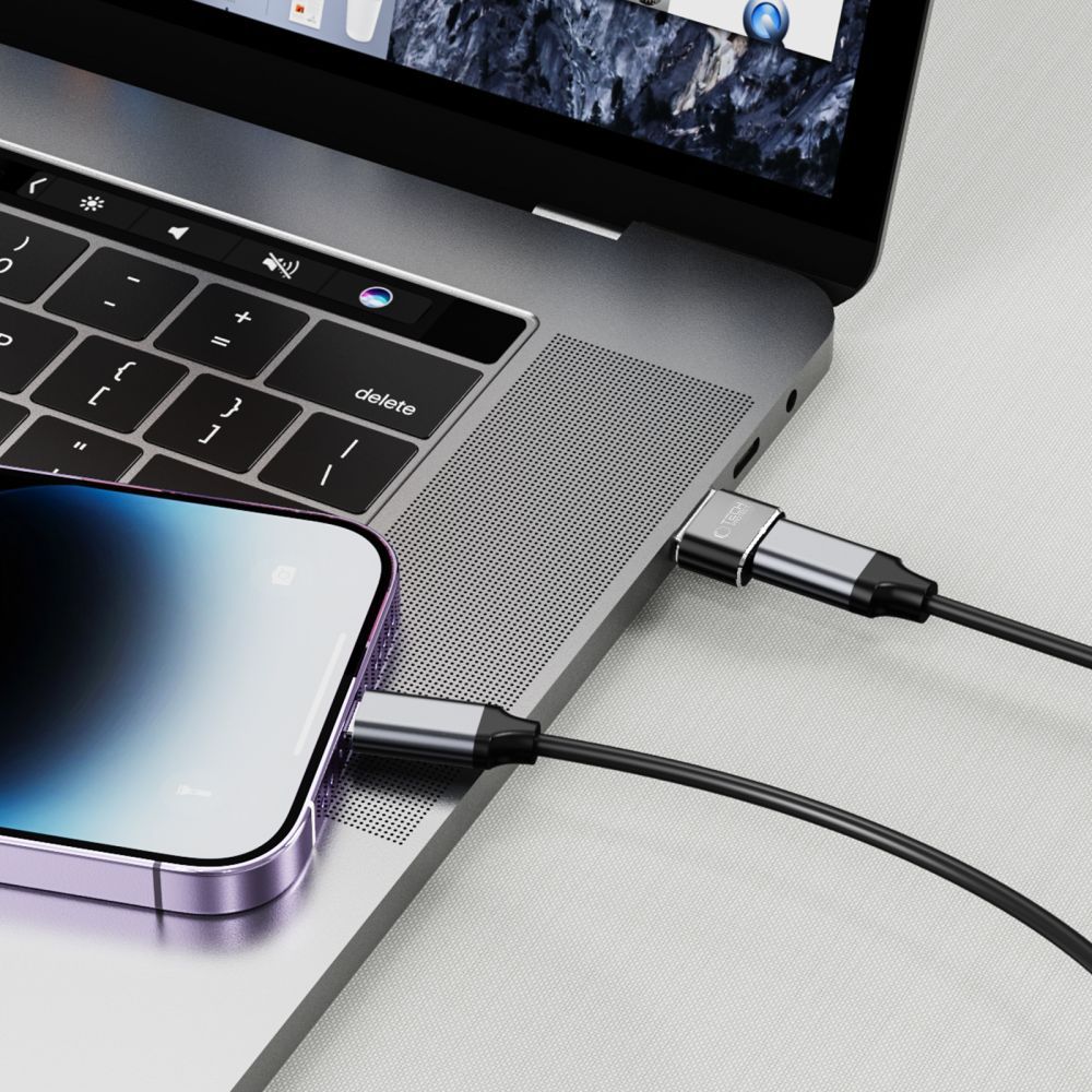 Tech-Protect UltraBoost USB-A (M) uz USB-C (F) pāreja, melna